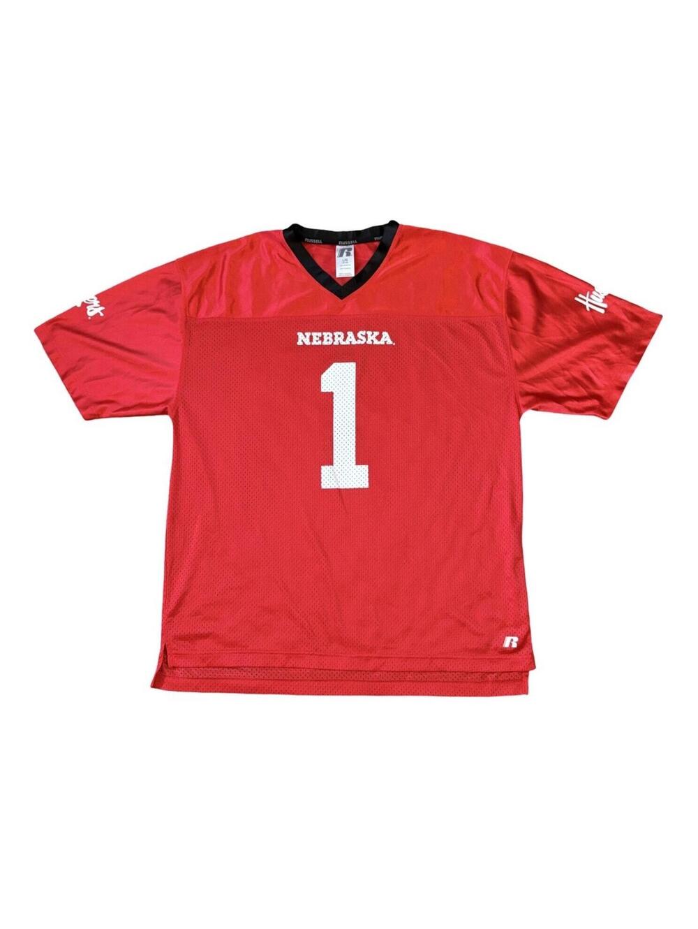 Russell Athletic Nebraska Cornhuskers Football Jersey Men’s Size Large Red #1